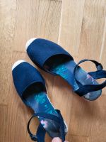 ANNA FIELD Espadrille Keilsandalette Riemchen Schuhe 39 blau Frankfurt am Main - Gallusviertel Vorschau