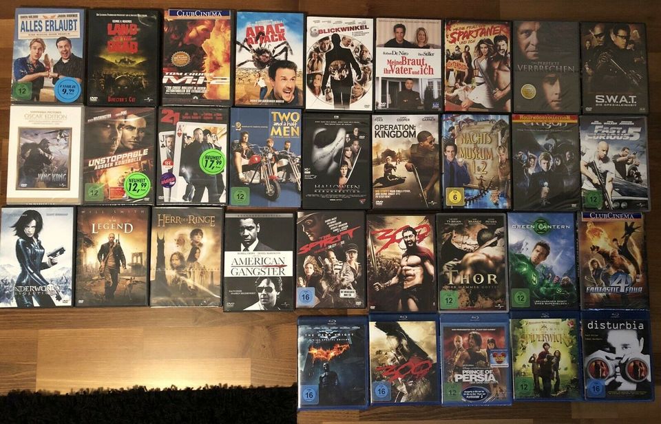 158 DVDs Blu Ray Sammlung in Gechingen