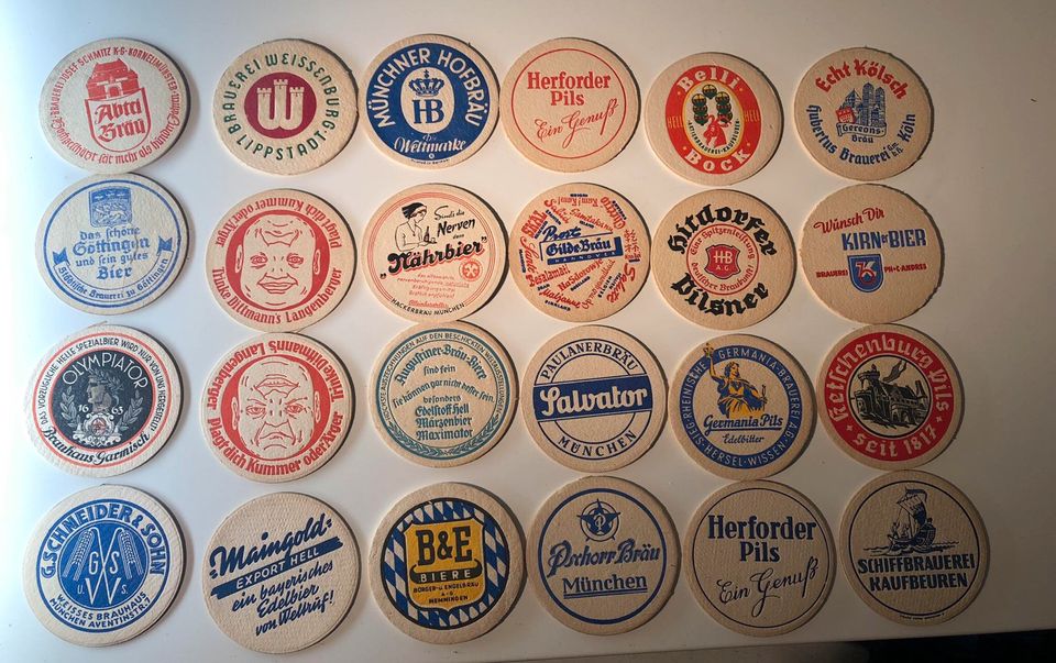 Bierdeckel Teil 1 Sammlung Bier Trinken saufen antik in Ahlen