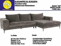 Sofa Couch Wohnlandschaft L Form in XL Chenille silber Nordrhein-Westfalen - Mettingen Vorschau