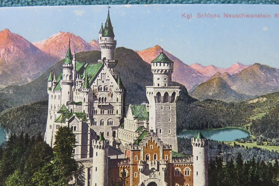 Alte Ansichtskarte Postkarte Kgl. Schloss Neuschwanstein in Eging am See