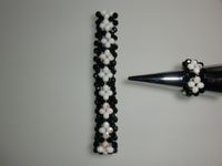 Armband + Ring - Perlen - schwarz-weiß - incl. Versand NEU Bayern - Mühldorf a.Inn Vorschau