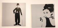 2 Leinwände: Charlie Chaplin, Audrey Hepburn Wuppertal - Barmen Vorschau