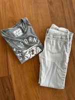 H&M Skinny Jeans 152 und Reflex T-Shirt S grau Nordrhein-Westfalen - Krefeld Vorschau