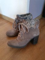 Tamaris Stiefelette Gr. 40 beige Braun Absatz Baden-Württemberg - Malsch Vorschau