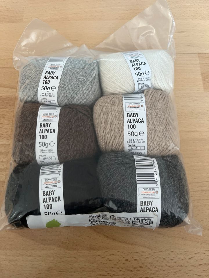 Hansafarm Baby Alpaca DK 100 300g Natur Set Mix in Saulheim