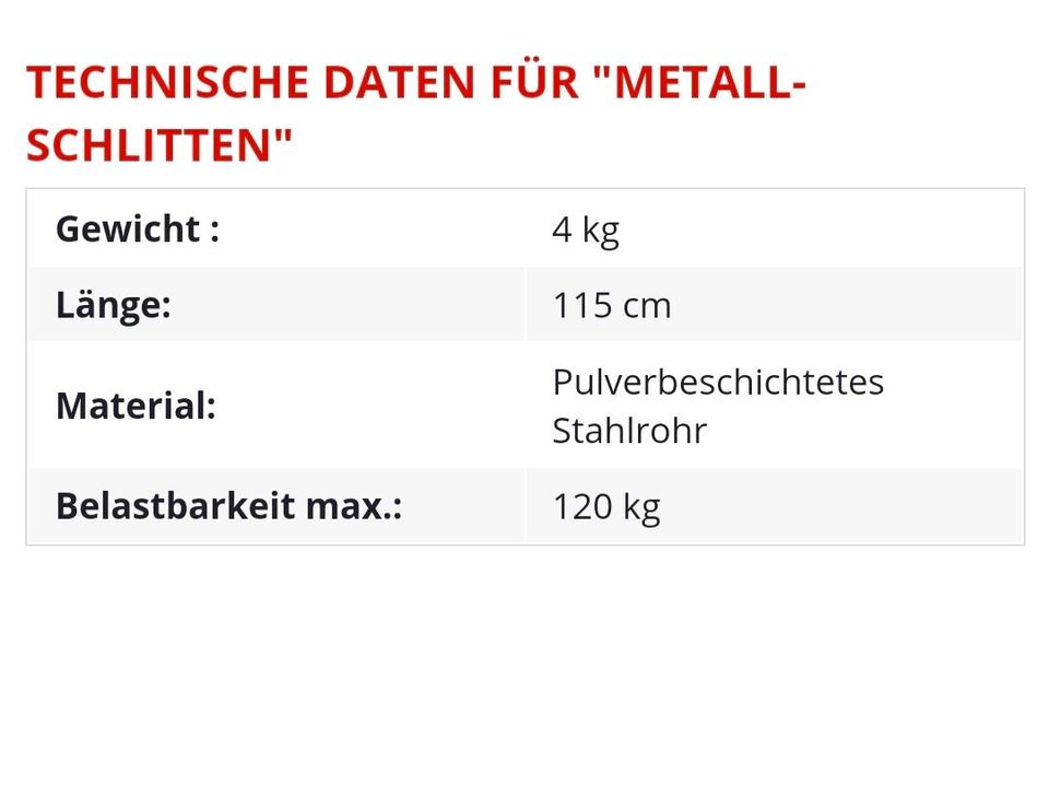 Metallschlitten mit warmem Fußsack * adbor * Top Zustand * in Wüstenrot