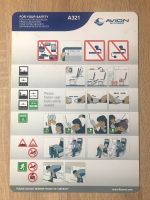 Avion Express Safety Card Airbus A321 Rheinland-Pfalz - Neumagen-Dhron Vorschau