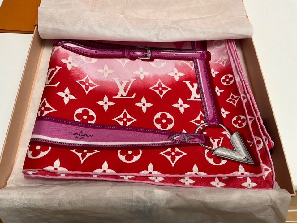 ❤️ Louis Vuitton ❤️ Confidential Escale Tuch M76132 Pink Rot OVP in Siegburg