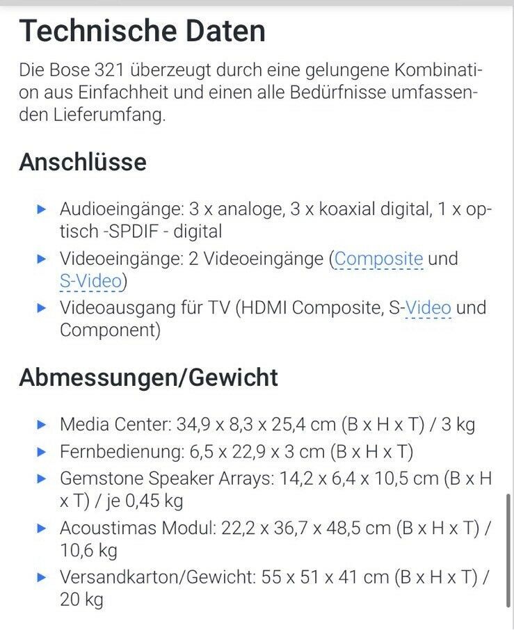 Bose / Digital Audio Heimkino / optical Audio HDMI mit Festplatte in Greifswald