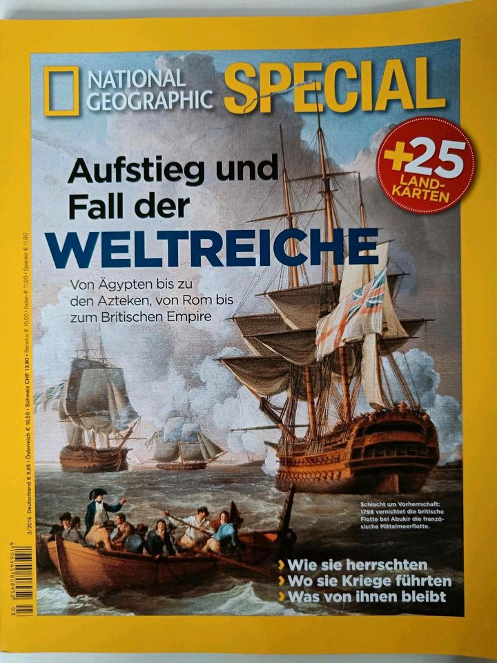 National Geographic Deutschland, 21 Ausgaben, u.a. April 2013 in Ganderkesee