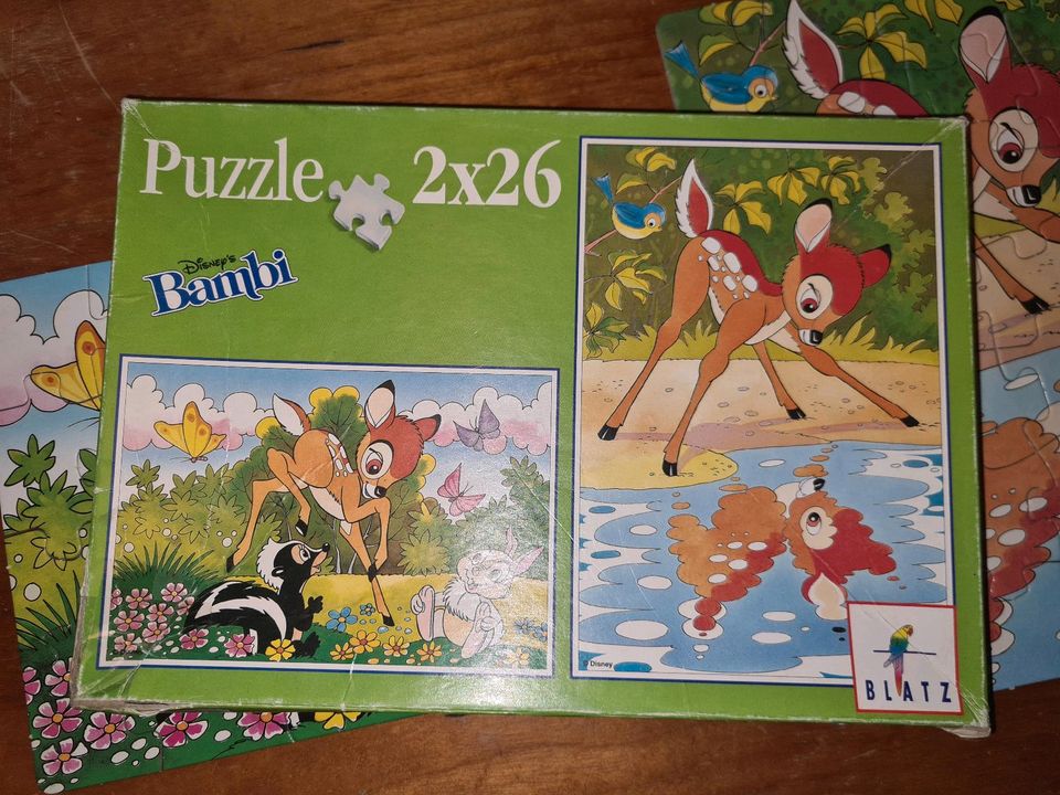 Kinderpuzzles 2 Bambi-Puzzle, Disney, 2 x 26 Teile, nostalgisch! in Telgte