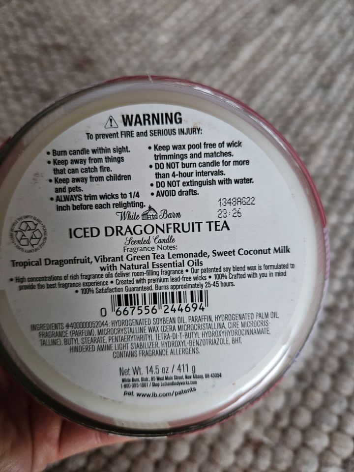 Bath and Body Works Kerze Fresh Bamboo iced Dragonfruit Tea Neu in München