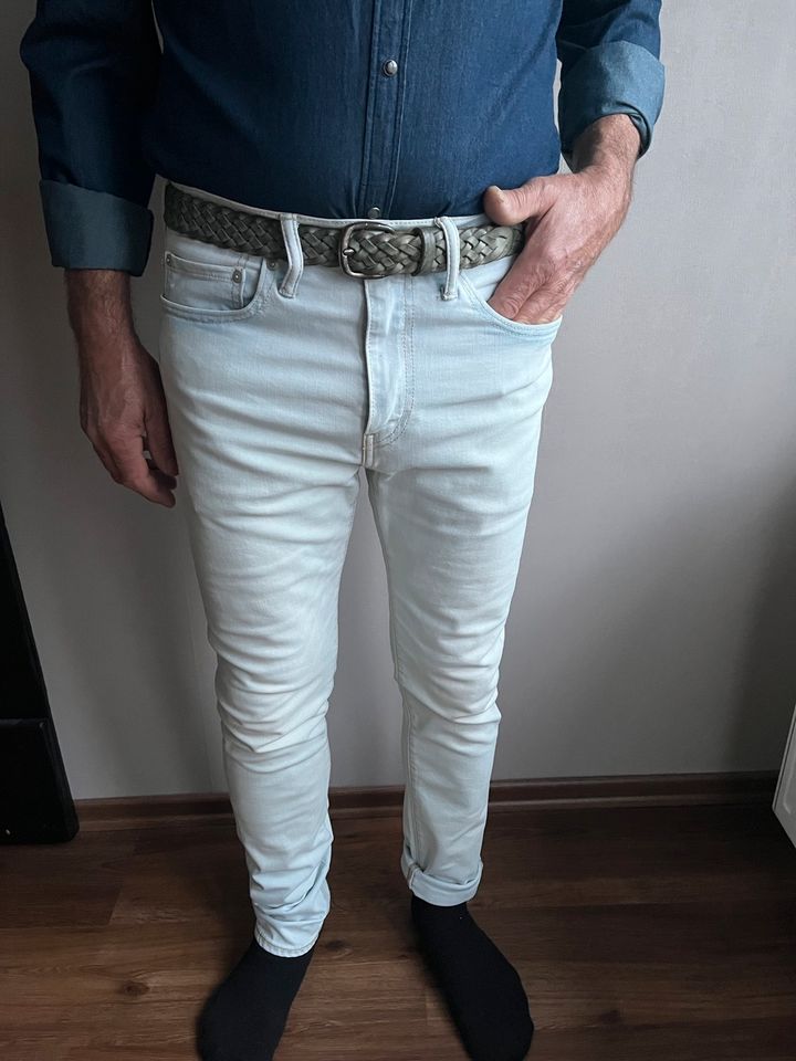 Cinque Herren Leder Flechtgürtel! Mint Grün/Grau Länge 90 in Düsseldorf