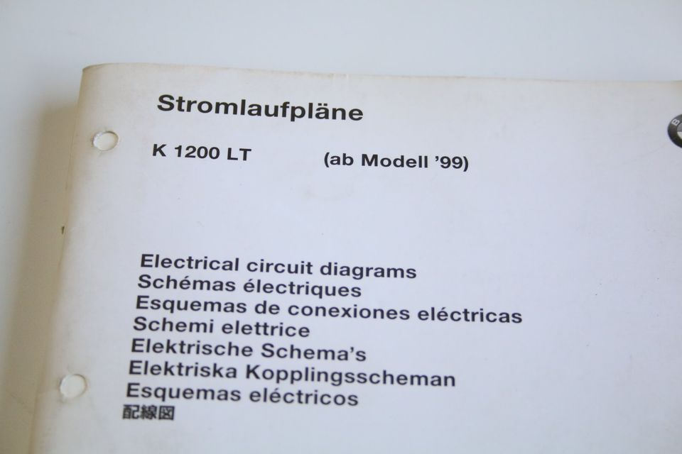 BMW Orginal Stromlaufpläne für K 1200 LT Ab Modell 99 in Lengdorf