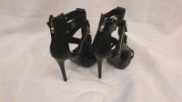 High Heels Stiefellette Sandalette mit Riemchen schwarz Gr. 39 Hessen - Nidderau Vorschau