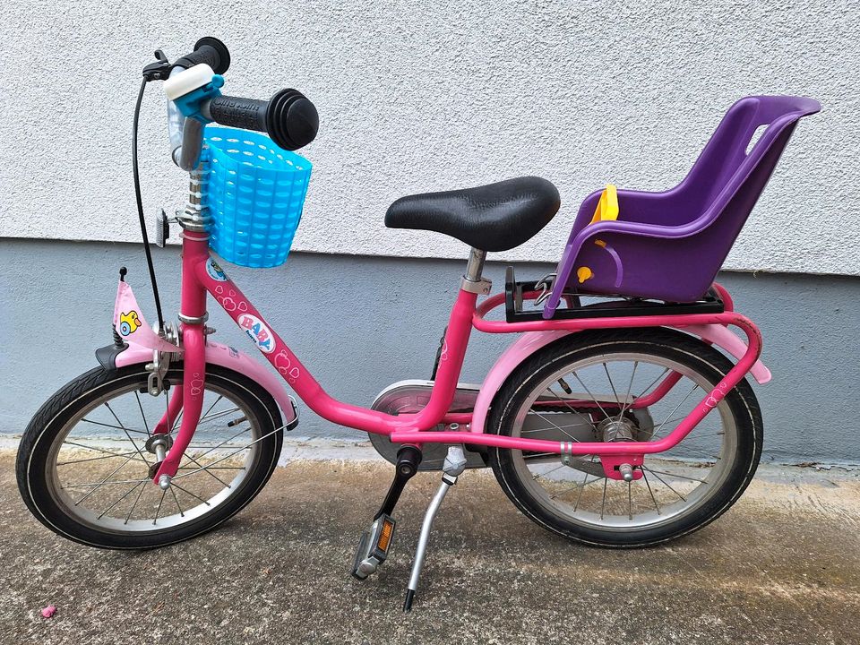 Mädchen Fahrrad, 16 Zoll, Puky,Baby Born in Greußenheim