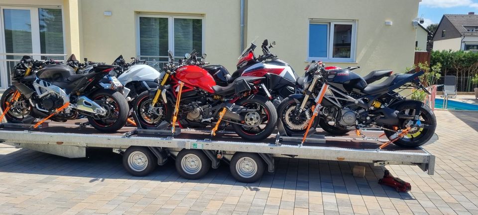 Motorradanhänger für bis zu 8 Motorräder zu vermieten in Massenbachhausen