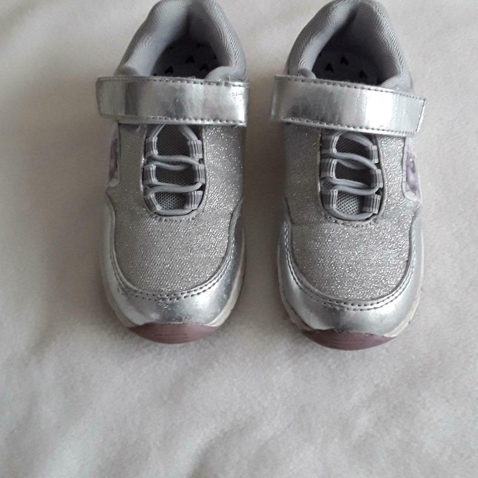 Schuhe Sneaker lupilu Größe 27 Blinker silber Glitzer in Rohrbach