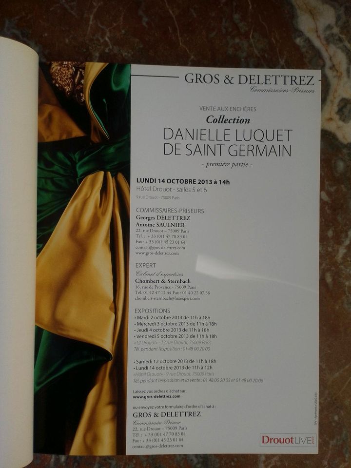 Haute Couture, Auktionskatalog Collection Danielle Luquet 2013 in Breisach am Rhein  