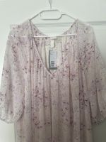 Langes Kleid H&M cremefarben/ lila geblümt Gr XL neu Brandenburg - Bernau Vorschau