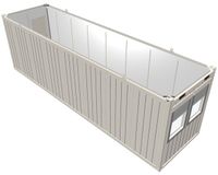 Bürocontainer - Standard 30'-9120mm-RAL 5010 enzianblau, RAL 9010 reinweiss, Container, Aufenthaltsraum, Büro,  Mannschaftscontainer, Lagercontainer, Lagerraum, Wohncontainer Hessen - Eschenburg Vorschau