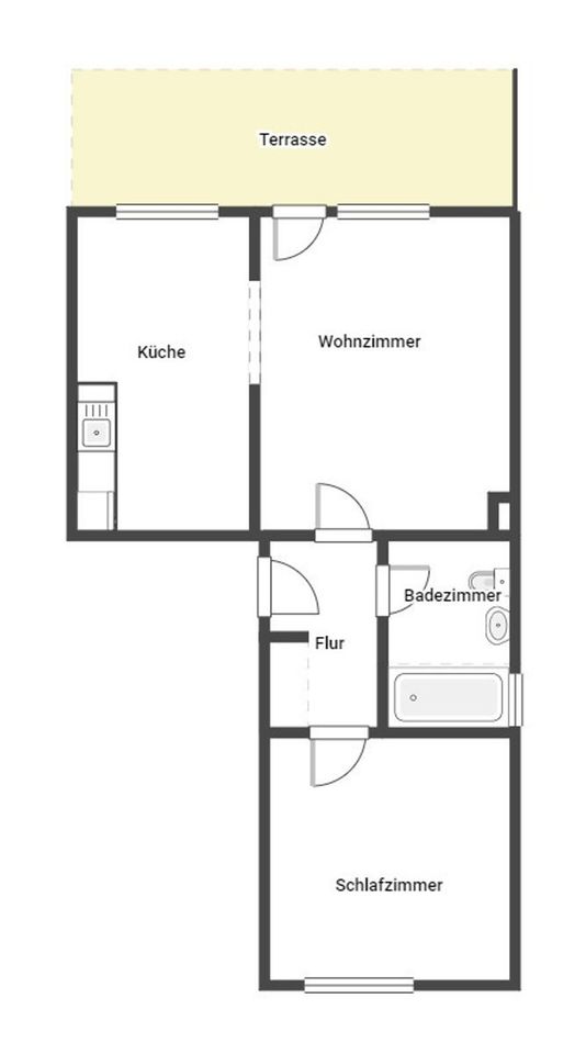 2-Zi.-EG-Wohnung oder Praxis mit Terrasse und Sauna im Haus sowie ein TG-Stellplatz in Duisburg