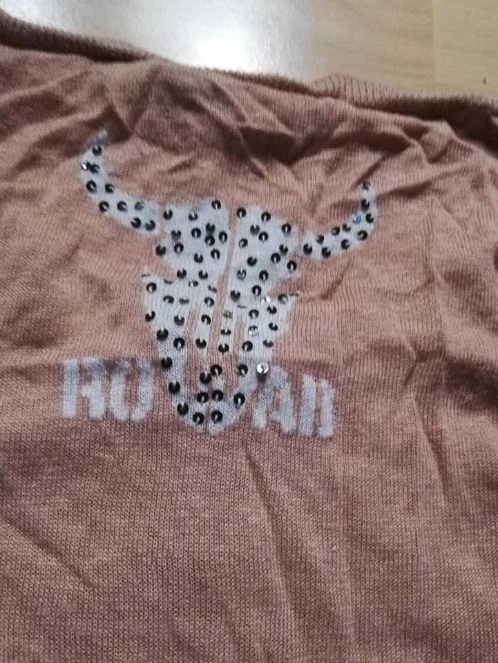 Bérénice Designer Leinen Modal Henley Pullover altrosa XS 34 in Dresden
