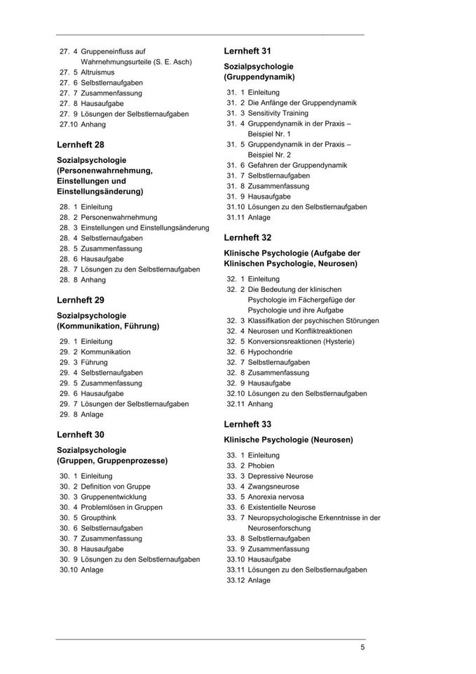 Studiumsmaterial Praktische Psychologie - Fernstudium Laudius in Leipzig