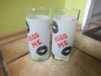 2 Vintage Trinkgläser Wassergläser "Kiss me" 80er Jahre Niedersachsen - Stuhr Vorschau