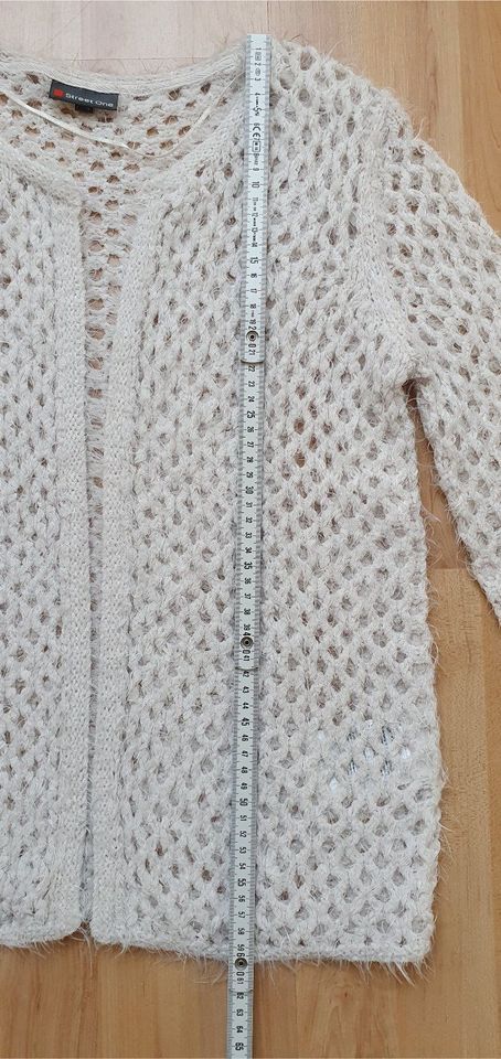 Street one Lochmuster Strickjacke Jacke 34/36 creme in Sibbesse 