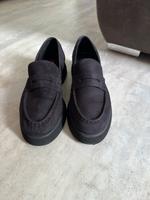 Högl Loafer 6.5 - 40 Slipper Penny Veloursleder Dunkelbraun-blau Bayern - Würzburg Vorschau