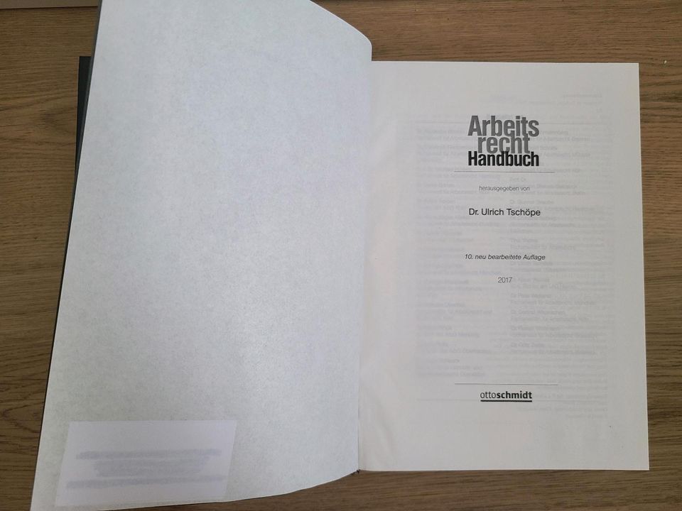 Tschöpe, Arbeitsrecht Handbuch, 10. Auflage, 2017 in Berlin