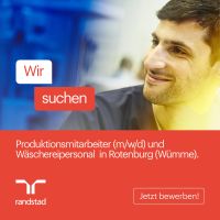 Randstad sucht Mitarbeiter Wäscherei in Rotenburg! Niedersachsen - Rotenburg (Wümme) Vorschau