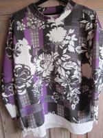 Gerry Weber 2 Lagen Langarm Shirt lila flieder weiß grau 42 M Hessen - Künzell Vorschau