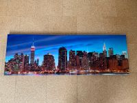 Bild Leinwand 120cm x 40cm Skyline New York Stadt Beleuchtung Bayern - Kalchreuth Vorschau