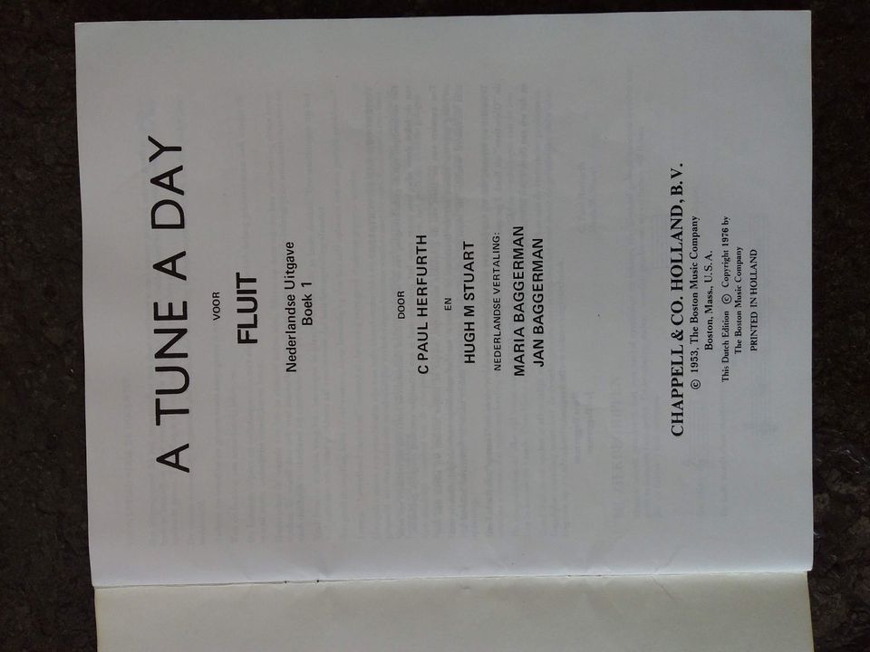 Notenlehre für Flöte Buch 1 „A Tune A Day“ auf NL in Bad Hersfeld