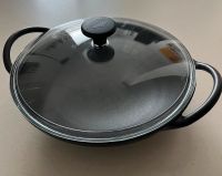 GUSSEISERNER WOK MIT GLASDECKEL Baden-Württemberg - Mannheim Vorschau