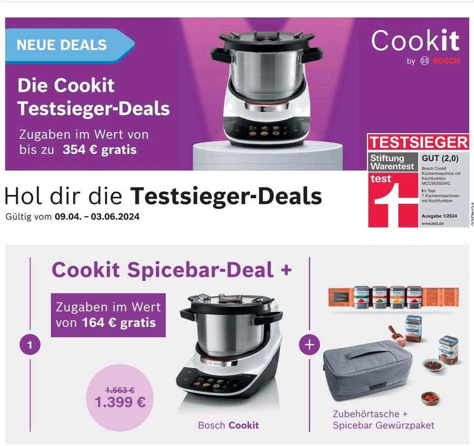 Bosch Cookit Spicebar-Deal+  12  monatlichen Raten zu 0% Finanzierung in Steinfurt