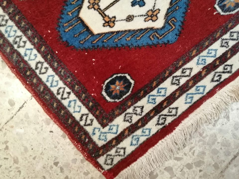 Handgeknüpfte Wolle Teppich Brücke  Rug Carpet 90 x 62 cm in Taunusstein
