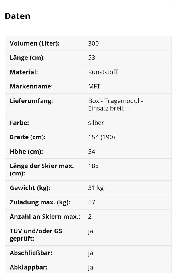 5€/pro Tag Miete MFT Heck Box  oder 2er Fahradträger in Leipzig