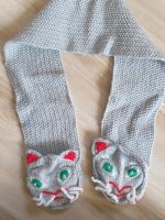 Gestrickter Katzenschal, für Kleinkind, grau mit Katzengesicht Sachsen - Ehrenfriedersdorf Vorschau