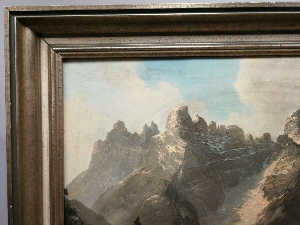 Gemälde D´ Arno Gebirge Ölbild Alpen Gebirgssee 19./20.Jh. in Weimar