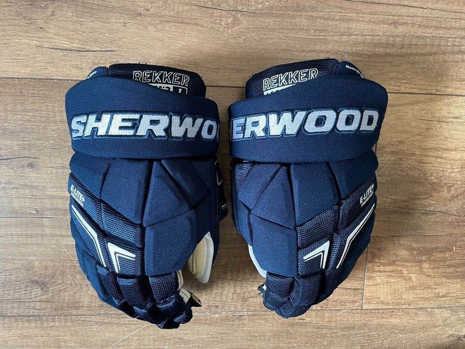 Sherwood Rekker Legend1 Eishockey Handschuhe Blau Navy 14 in Lampertheim