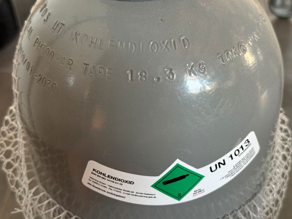 10 kg CO2 Flasche Kohlensäure mit Steigrohr in Lichtenau