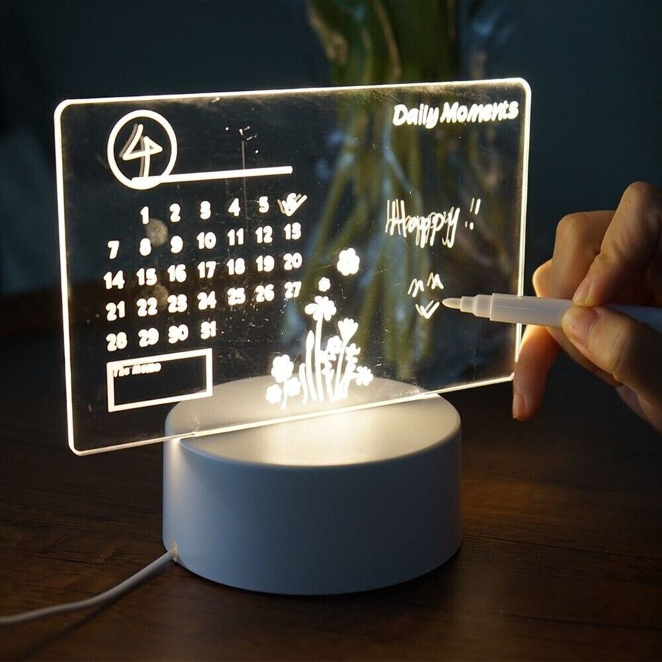 Notiz Tafel mit LED aus Plexiglas mit Stift + USB - Neu in Hamburg