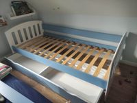 Kinderbett 180x80 Liegefläche blau mit Rausfallschutz +Bettkasten Brandenburg - Hoppegarten Vorschau