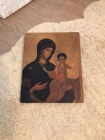 Madonnen Ikone Maria Laach Holzbild 26x32 Hessen - Oberursel (Taunus) Vorschau