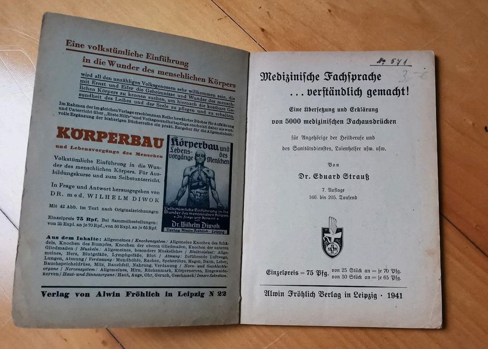 RARITÄT 1941 - Medizinische Fachsprache... verständlich gemacht! in Neuhofen