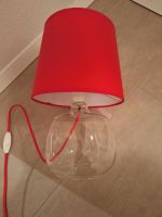 Tischlampe rot mit Glasfuß Bayern - Waffenbrunn Vorschau